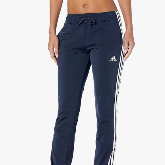 NEW Adidas Women's Dark Blue Joggers with White Stripes - Picture 6 of 15